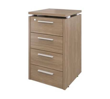 Тумба Монолит Дублин приставная (4 ящика с змамком) 450x450x750 Дуб кофейный37 ДБ44.С37