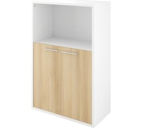 Шкаф Монолит Дублин низкий 1 откр. полка 800x400x1250 Белый30/Акация лорка31 ДБ46.32