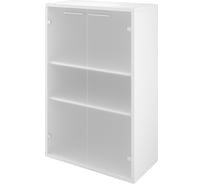 Шкаф Монолит Дублин низкий 800x400x1250 стекло сатин Белый30 ДБ49 ДБ49.30