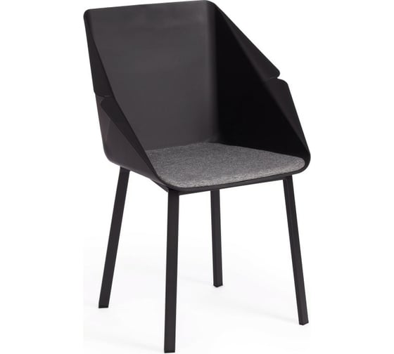 Стул Tetchair DORO 8088 пластик/металл/ткань, 61,5x55x46x89 см, 2 шт black черный/grey 15530 1
