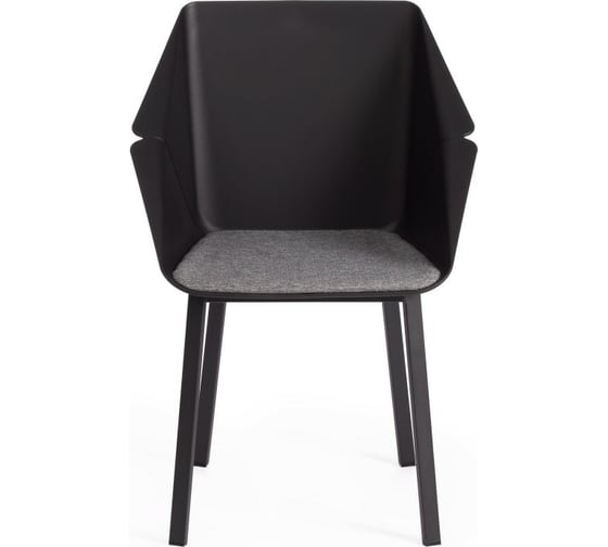 Стул Tetchair 2 шт DORO (mod. 8088) пластик/металл/ткань, 61,5x55x46x89 см, Black (Черный) / Grey 15530