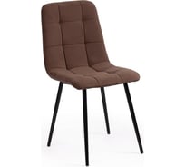 Стул Tetchair CHILLY MAX велюр/металл, 45x54x90 см, 2 шт коричневый 09/черный 15829