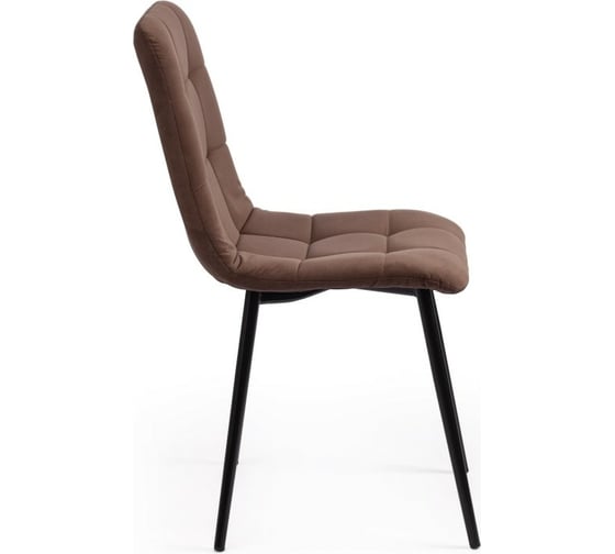 Стул Tetchair CHILLY MAX велюр/металл, 45x54x90 см, 2 шт коричневый 09/черный 15829