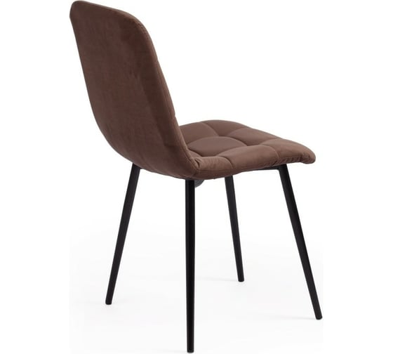 Стул Tetchair CHILLY MAX велюр/металл, 45x54x90 см, 2 шт коричневый 09/черный 15829