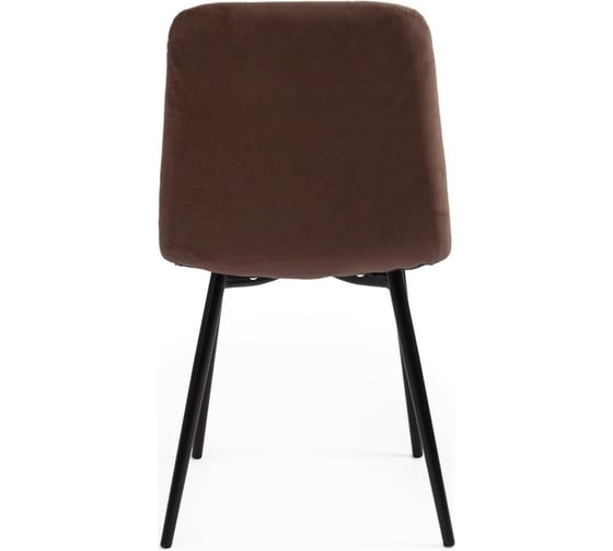 Стул Tetchair CHILLY MAX велюр/металл, 45x54x90 см, 2 шт коричневый 09/черный 15829