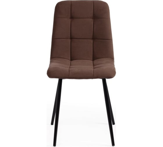 Стул Tetchair CHILLY MAX велюр/металл, 45x54x90 см, 2 шт коричневый 09/черный 15829