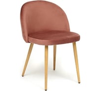 Стул Tetchair MELODY 4997 металл/вельвет, 52x49x78 см, коралловый/натуральное дерево, 4 шт 12667