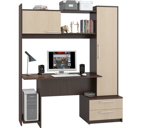 Компьютерный стол Атмосфера Денвер венге/дуб молочный 00-00000684