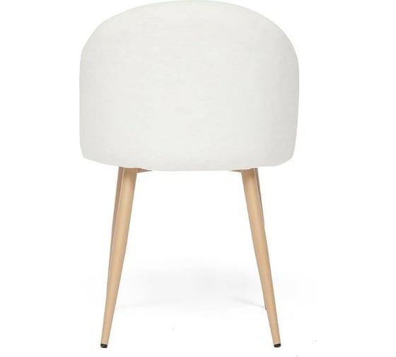 Стул Tetchair MELODY 7003 металл, ткань, 46x47x77x52 см, белый плюш/бук 15404