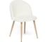 Стул Tetchair MELODY 7003 металл, ткань, 46x47x77x52 см, белый плюш/бук 15404 1