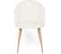 Стул Tetchair MELODY 7003 металл, ткань, 46x47x77x52 см, белый плюш/бук 15404 2