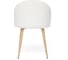 Стул Tetchair MELODY 7003 металл, ткань, 46x47x77x52 см, белый плюш/бук 15404 4