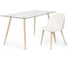 Стул Tetchair MELODY 7003 металл, ткань, 46x47x77x52 см, белый плюш/бук 15404 7
