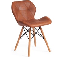 Стул Tetchair STUTTGART 74 экокожа/дерево береза/металл, 50x47x73 см, античный коричневый, 4 шт 15211