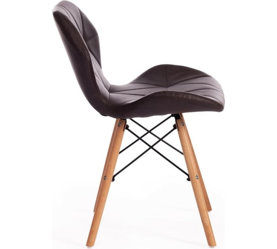 Стул Tetchair STUTTGART 74 экокожа/дерево береза/металл, 50x47x73 см 17226