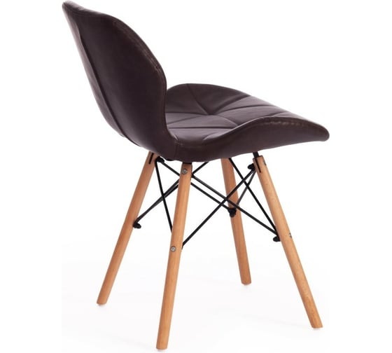 Стул Tetchair STUTTGART 74 экокожа/дерево береза/металл, 50x47x73 см 17226