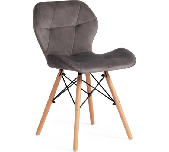 Стул Tetchair STUTTGART 74 вельвет/дерево береза / металл, 50x47x73 см 17222