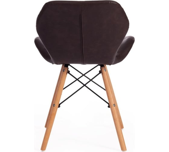 Стул Tetchair STUTTGART 74 экокожа/дерево береза/металл, 50x47x73 см, коричневый, 4 шт 15213