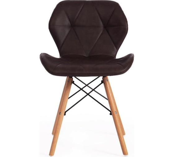 Стул Tetchair STUTTGART 74 экокожа/дерево береза/металл, 50x47x73 см, коричневый, 4 шт 15213