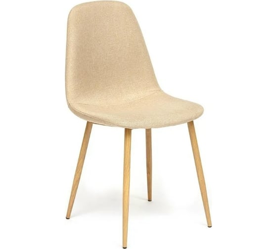 Стул Tetchair BREEZE 4724 металл/ткань, 44x48x87 см, бежевый/натуральное дерево, 4 шт 12669