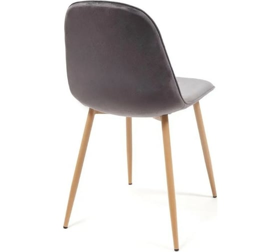Стул Tetchair STORM 807 металл/вельвет, 46x53x87x49 см, серый/бук, G062-40 15339