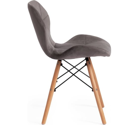 Стул Tetchair STUTTGART 74 вельвет/дерево береза/металл, 50x47x73 см, серый HLR, 4 шт 15210
