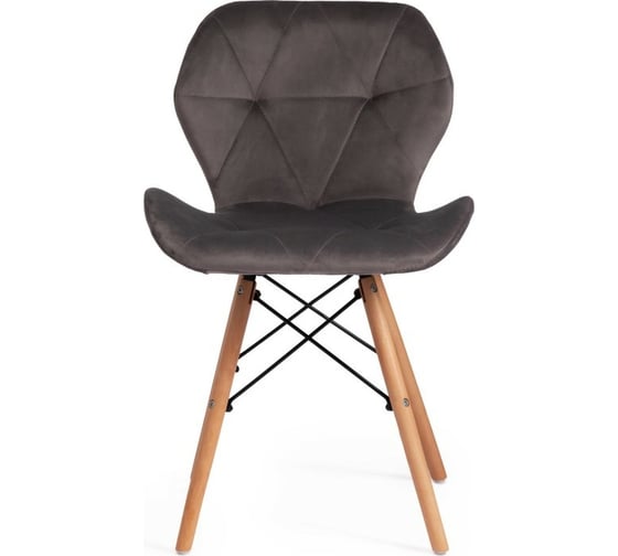 Стул Tetchair STUTTGART 74 вельвет/дерево береза/металл, 50x47x73 см, серый HLR, 4 шт 15210