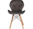 Стул Tetchair STUTTGART 74 вельвет/дерево береза/металл, 50x47x73 см, серый HLR, 4 шт 15210 4