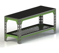 Лавка ООО Металекс Metalex с полкой для обуви 350x1100x450 мм LMP351145