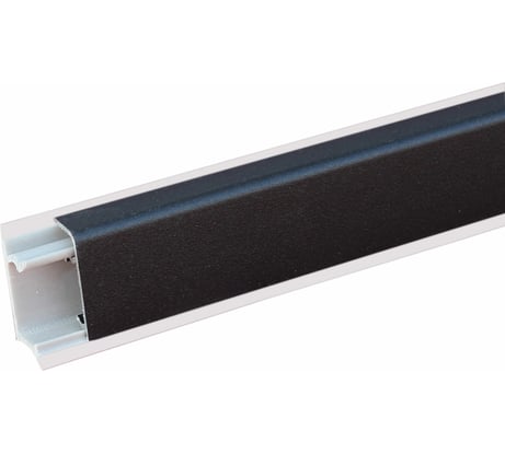 Алюминиевый плинтус для столешниц ООО ДЕКОПЛИНТ КВАДРО черный, 3 м 2107