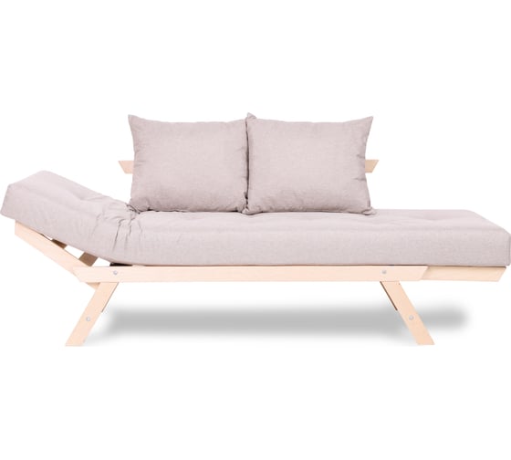Кушетка Dr. Bronz Wood Melody натуральное дерево, бежевый матрас с подушками, 200x70x61 см SI0301011