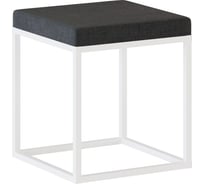 Пуф НАЙДИ 400x400x400 мм, белый муар, ткань Текна 9 LP-53