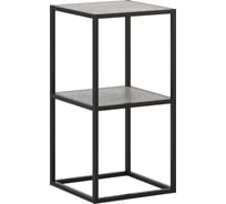 Стеллаж НАЙДИ 2, 400x400x782 мм, черный муар, ЛДСП метрополитан грей LS2-5502