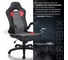 Компьютерное кресло BRABIX Skill GM-005, откидные подлокотники, экокожа, черное/красное 532496 11