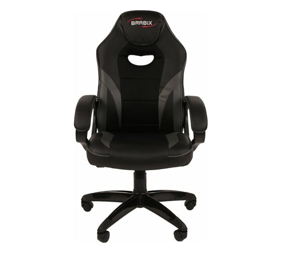 Компьютерное кресло BRABIX Accent GM-161, TW/экокожа, черное/серое 532576