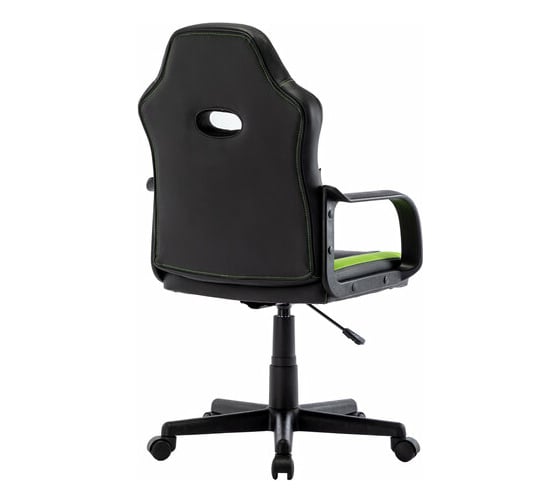 Компьютерное кресло BRABIX Stripe GM-202, экокожа, черное/зеленое 532511