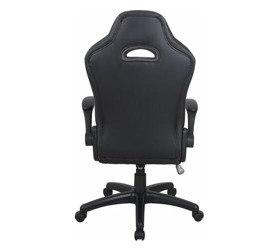 Компьютерное кресло BRABIX Skill GM-005, откидные подлокотники, экокожа, черное/оранжевое 532495