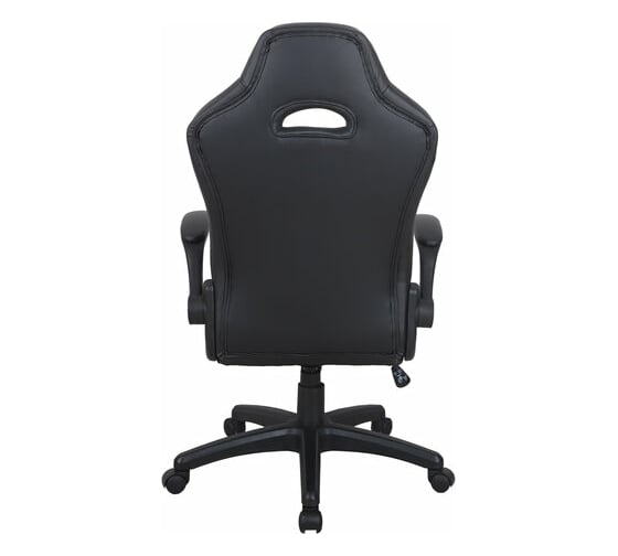 Компьютерное кресло BRABIX Skill GM-005, откидные подлокотники, экокожа, черное/белое 532493