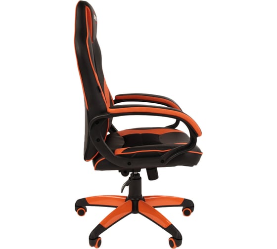 Компьютерное кресло BRABIX Accent GM-161, TW/экокожа, черное/оранжевое 532577
