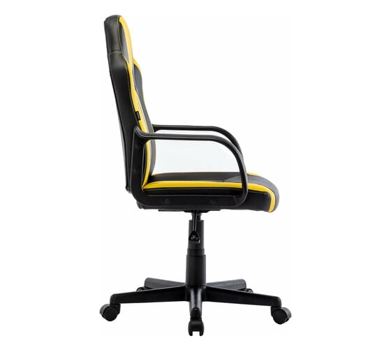 Компьютерное кресло BRABIX Stripe GM-202, экокожа, черное/желтое 532510