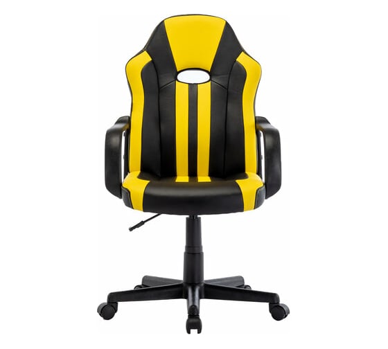 Компьютерное кресло BRABIX Stripe GM-202, экокожа, черное/желтое 532510
