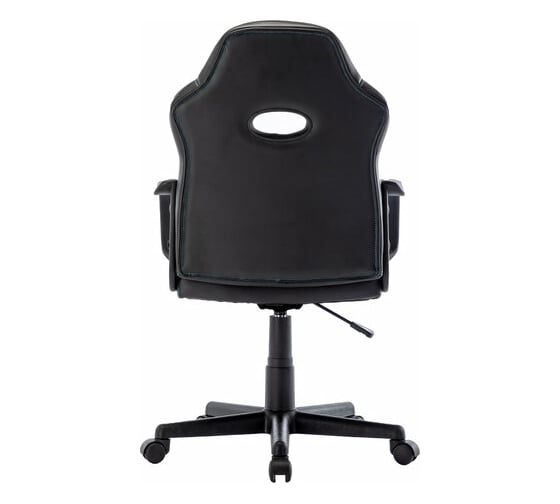 Компьютерное кресло BRABIX Stripe GM-202, экокожа, черное/голубое 532509