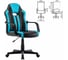 Компьютерное кресло BRABIX Stripe GM-202, экокожа, черное/голубое 532509 6