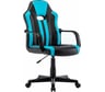 Компьютерное кресло BRABIX Stripe GM-202, экокожа, черное/голубое 532509