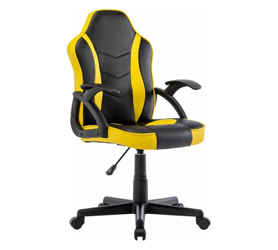 Компьютерное кресло BRABIX Shark GM-203, экокожа, черное/желтое 532514