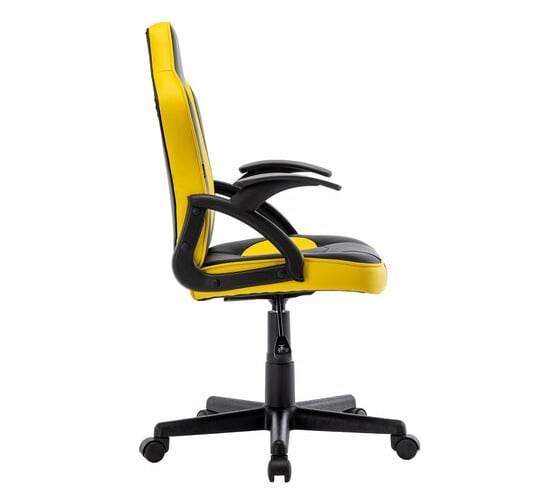 Компьютерное кресло BRABIX Shark GM-203, экокожа, черное/желтое 532514