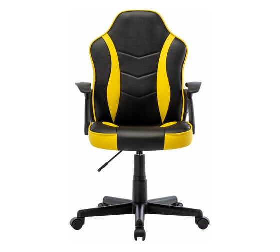 Компьютерное кресло BRABIX Shark GM-203, экокожа, черное/желтое 532514
