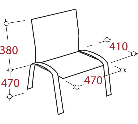Стул Easy Chair Rio черный пластик красный 573679