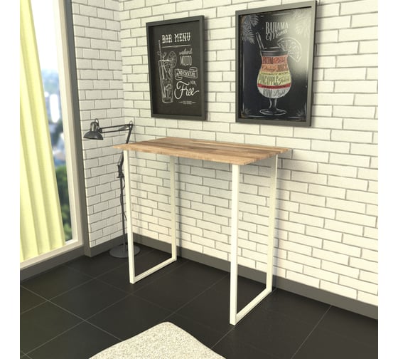 Подстолье для стола Точка Роста Лофт барное, столешницы, в комплекте 2 шт, ПДС 014-10 белый 1399177 1