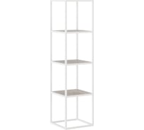 Стеллаж НАЙДИ 4, 400x400x1546 мм, белый муар, ЛДСП дуб сонома LS4-533025